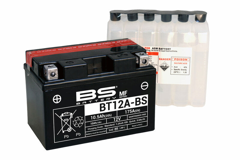 BS -Batterie Batterie Wartungsfrei mit Säurepaket - BT12A -B