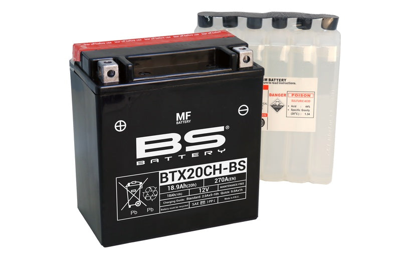 BS -Batterie Batterie Wartungsfrei mit Säurepaket - BTX20CH -B