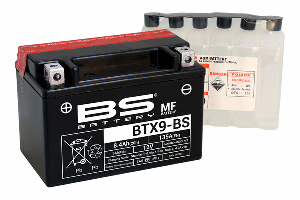 BS Batterie wartungsfreies Batterie mit Säurepack - BTX9-BS 