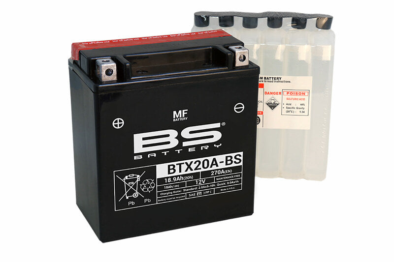 BS Batterie Batterie Wartung kostenlos mit Säurepaket - BTX20A -B