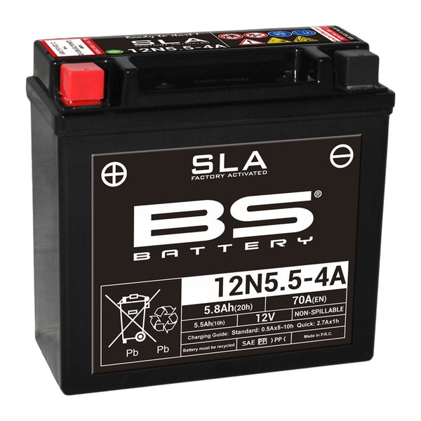 BS Batterie SLA-Batterie wartungsfrei werkseitig aktiviert - 12N5.5-4A/4B 