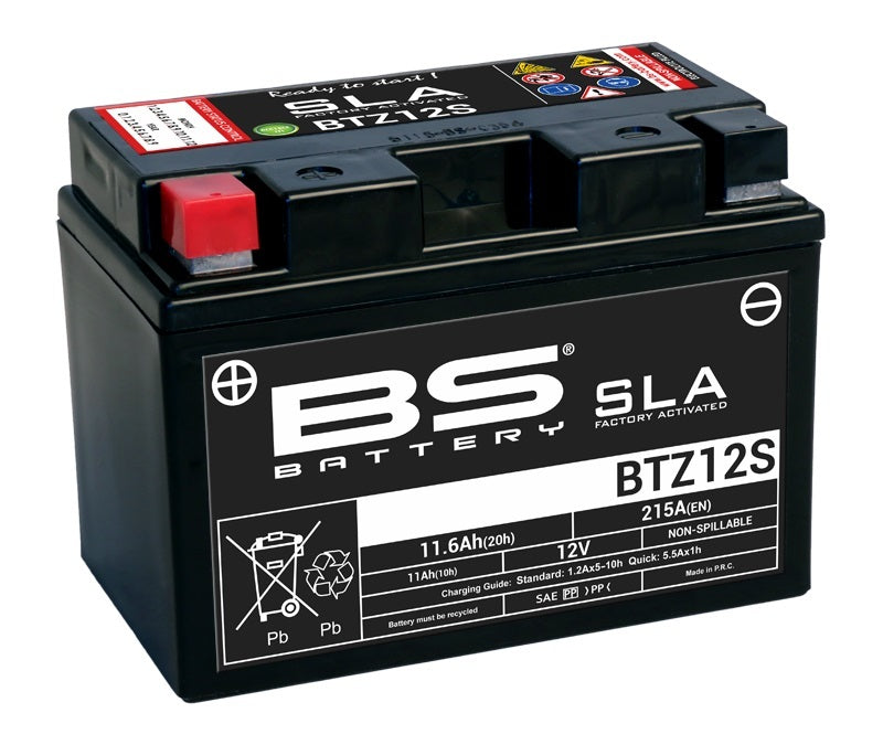 BS BATTERY SLA BATTERY MAINTENANCE FREE FACTORY ACTIVATED - BTZ12S