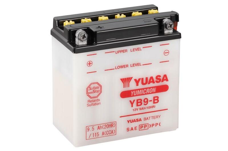 Yuasa -Batterie konventionell ohne Säurepaket - YB9 -B