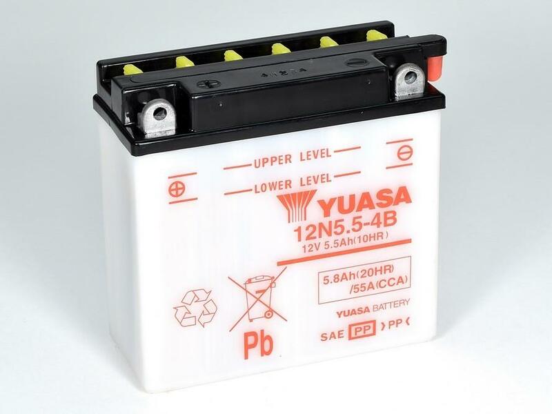 Yuasa -Batterie konventionell ohne Säurepaket - 12n5,5-4b