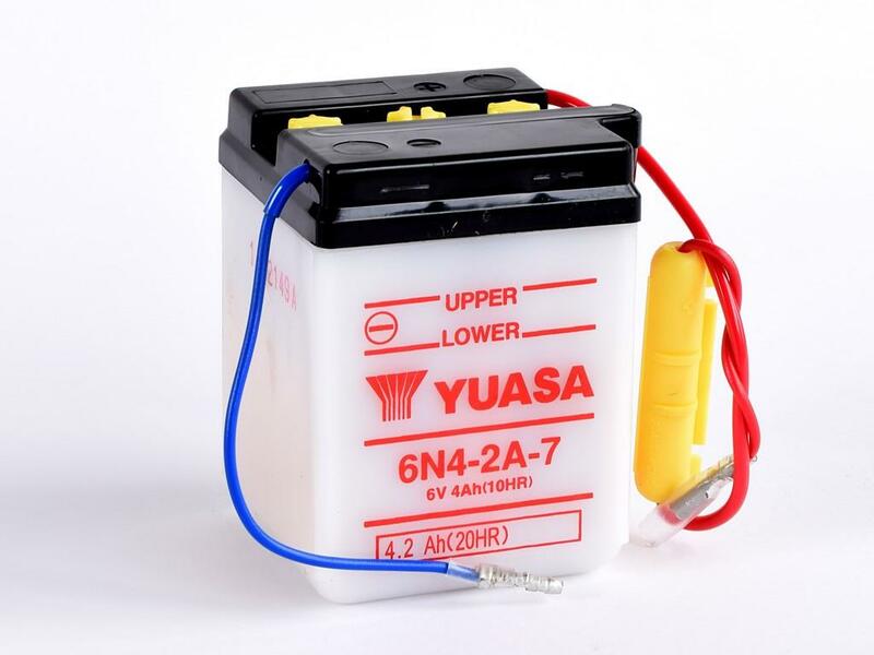 Yuasa-Batterie konventionell ohne Säurepack-6N4-2A-7