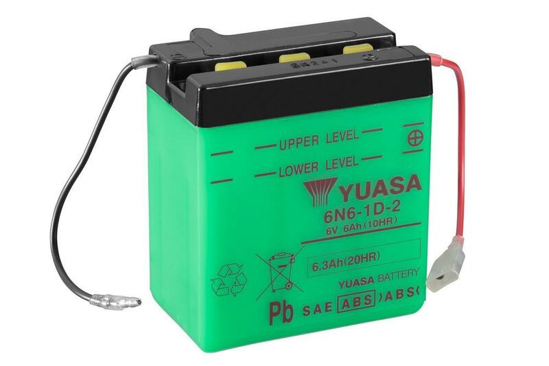 Yuasa Battery Conventional Without Acid Pack-6N6-1D-2