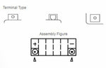 Yuasa -Wartung -freier Batterie mit Säurepaket -YTX12 -B