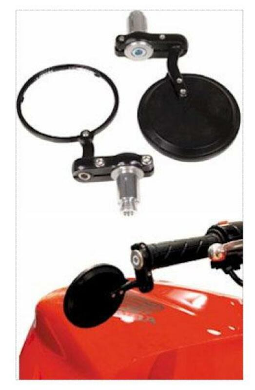 V PARTS Bar End Mirror Universal - Black (pair) A40-50080K 