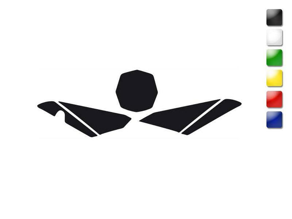 Black Cross Front Plate Sticks Husqvarna TC449 '11 3618/20