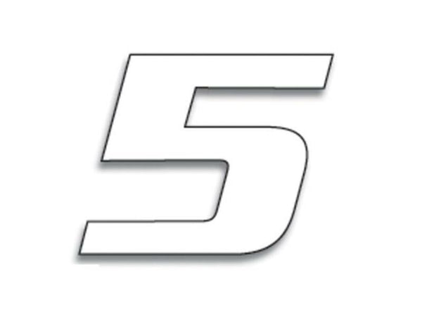 Blackbird Race Nummer 5 20x25cm Weiß 5049/10/5