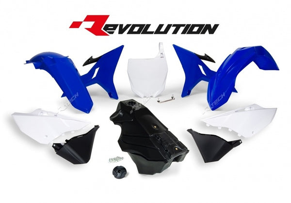 RACETECH Revolution Kunststoff-Kit + Gastank OEM-Farbe Blau/Weiß/Schwarz Yamaha YZ125/250 R-KITYZ0-BL0-016 