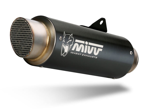 MIVV GP-Pro Muffler Stahl Schwarz/Edelstahl Endkappe Suzuki GSXR1000 S. 050.LXBP