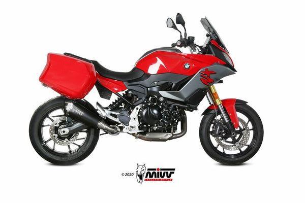 MIVV Delta Race Silencer Stahl Schwarz/Kohlenstoff -Endkappe BMW F900XR B.037.DRB