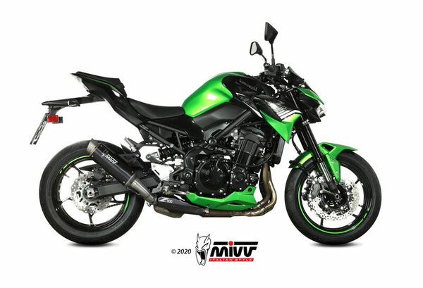 MIVV GP Pro Schalldämpfer Stahl Schwarz/Edelstahl Endkappe Kawasaki Z900 K.052.LXBP 