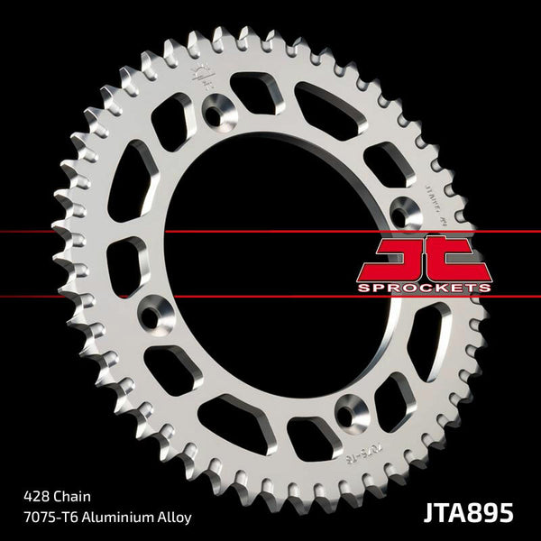 JT Sprock's aluminum Ultra-Light self-cleaning rear sprocket 895-428 JTA895.47BLK