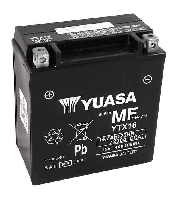 YUASA wartungsfreies, werkseitig aktiviertes Batterie - YTX16-FA 
