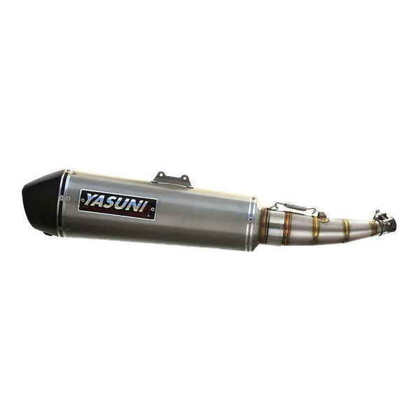 YASUNI Replacement Muffler - Aluminium look Titanium/ABS SILC120-05R 