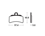 TECNIUM MX/ATV Sintered Metall Bremsbeläge - Mor463 1111145