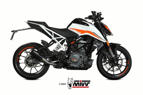 MIVV MK3 Slip -on Muffler Black Stainless Steel - KTM 125 /390 Duke KT.025.SM3B