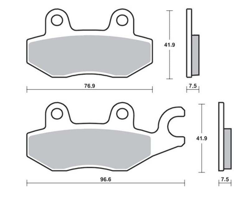 Tecnium Professional Racing Sintered Metall Bremsbeläge - MSR455 1116535