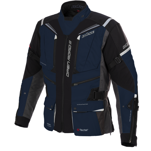 Büse Textile MC Jacke Offene Straße III Schwarz /Blau