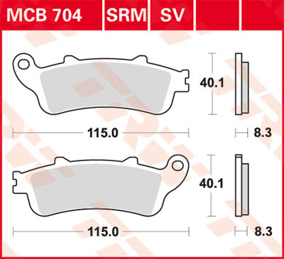 TRW Brake Pad TRW MCB704SV MCB704SV