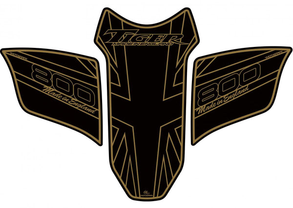 Tankschutz 2010-16 Tiger 800 Schwarz/Gold