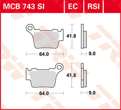 TRW Brake Pad TRW MCB743RSI MCB743RSI