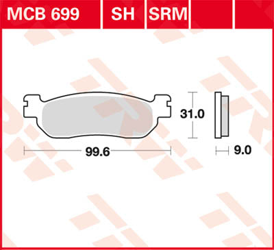 TRW BRAKE PAD TRW MCB699 MCB699