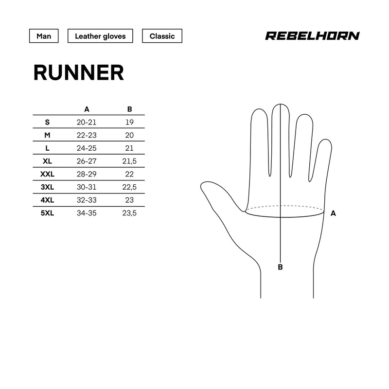 Rebelhorn MC Handschuhe Läufer Black Black