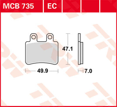 TRW BRAKE PAD TRW MCB735 MCB735