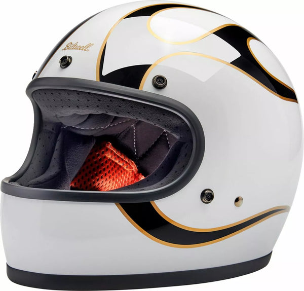 Biltwell Helm Gringo mit Flam SM 1002-561-502