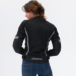 Ozone Lady Textile Mc-Jacket Dart Schwarz