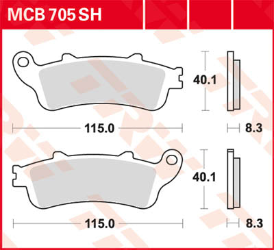 TRW BRAKE PAD TRW MCB705SH MCB705SH