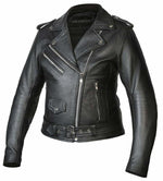 Ozone Lady Mc-Leather Jacke Ramones schwarz