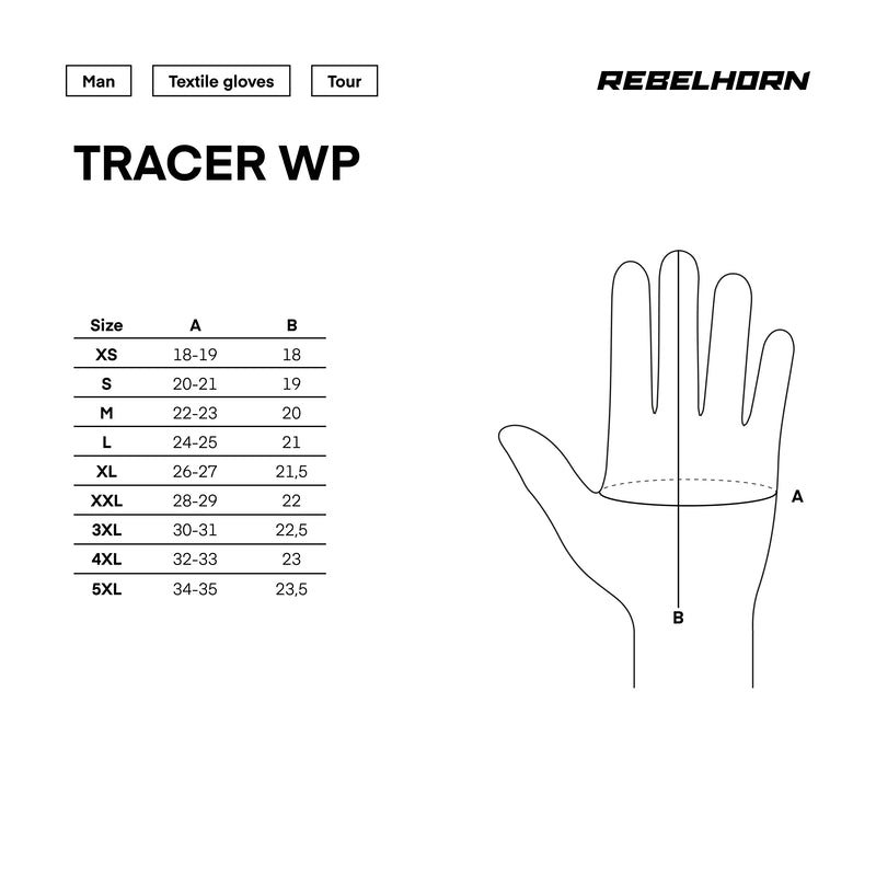 Rebelhorn MC Handschuhe Tracer WP Black