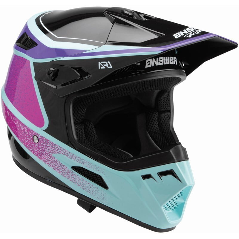 Answer Barn Cross MC Helmet AR1 VIVD Black /Lila