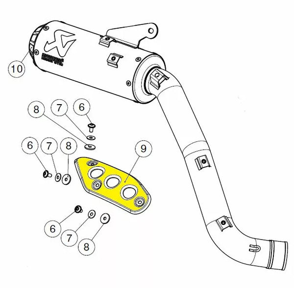 AKRAPOVIC HEAT SHIELD Edelstahl XS P-HSY7R3