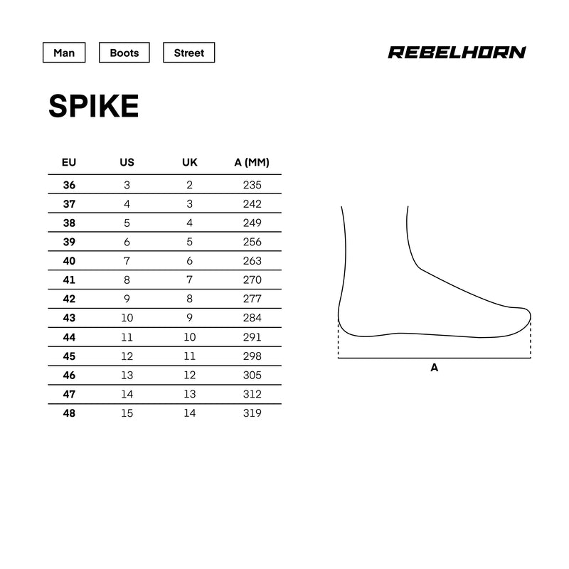 Rebelhorn unisex mc-shoes spike brown