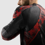 Rebelhorn MC-Lederjacke Veloce Schwarz /Camo Rot