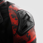 Rebelhorn MC-Lederjacke Veloce Schwarz /Camo Rot