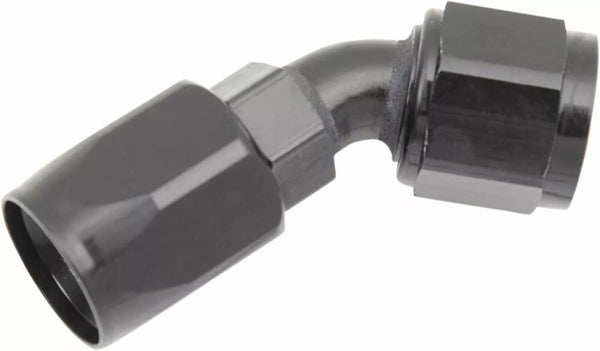 Russell Hose End #8 45Deg Black R10103