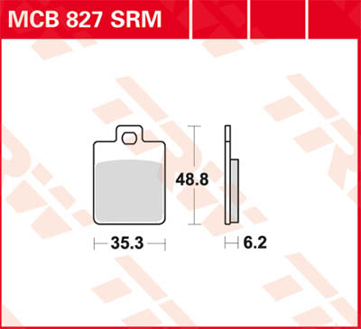 TRW Brake Pad Sinter Scooter 125+ MCB827SRM