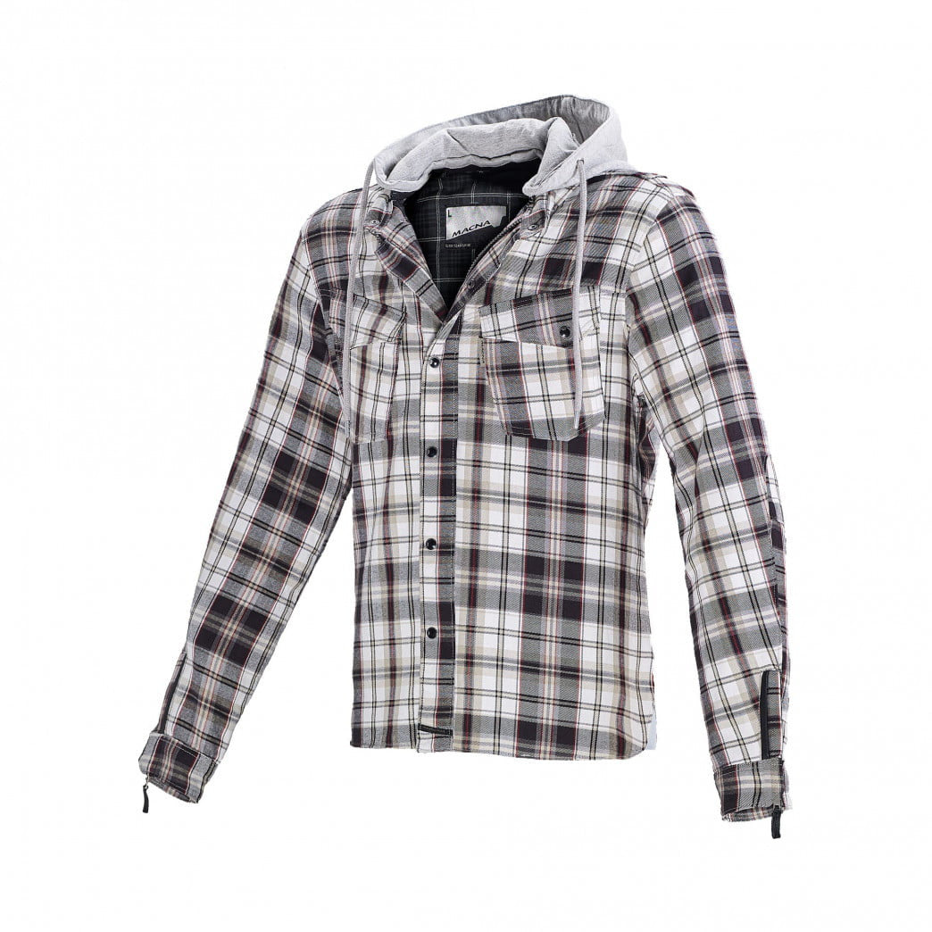 Macna Kevlar MC Shirt Westcoast Forest Grau /Schwarz