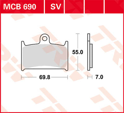 TRW BRAKE PAD TRW MCB690SV MCB690SV