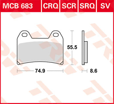 TRW BRAKE PAD TRW MCB683CRQ MCB683CRQ