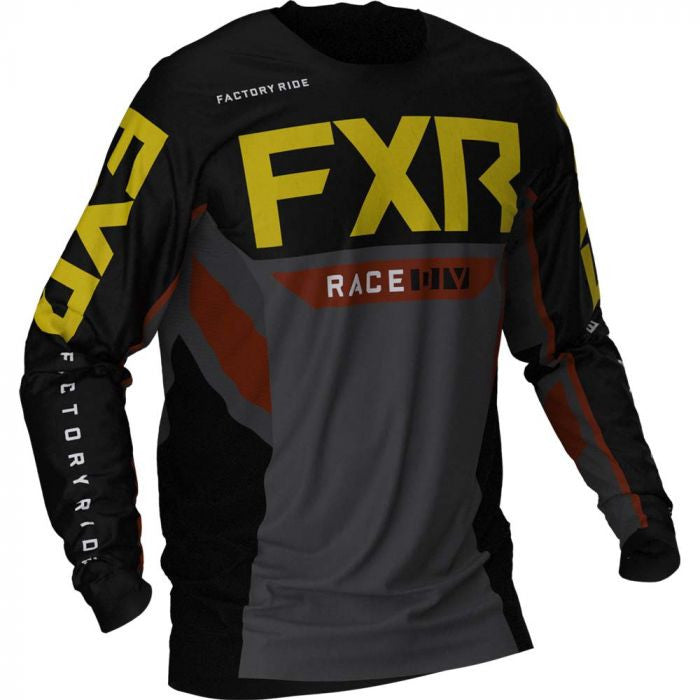 FXR Podium Off-Road Crossshirt 21 Schwarz /Char /Rost /Gold 