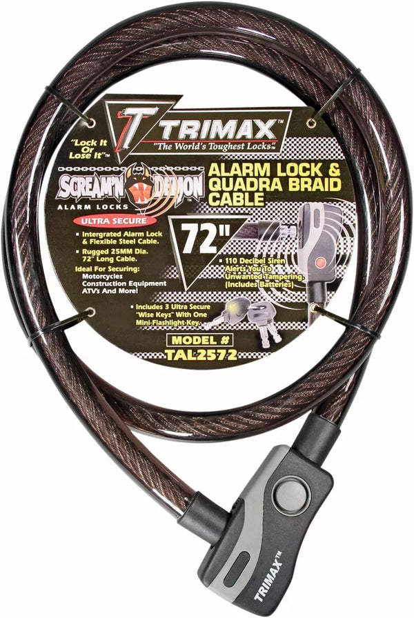 Trimax Lock Cable Alrm 25MMx72 Tal2572