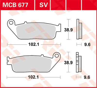 TRW BRAKE PAD TRW MCB677 MCB677