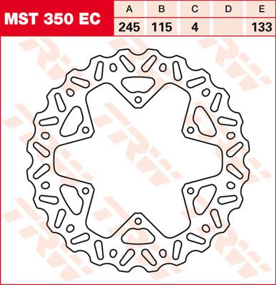 TRW Brake Rotor Fix Wave L/R MST350EC